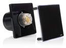 STERR BFS100LH-B - 100 mm Kylpyhuoneen Poistotuuletin, LED + kosteusanturilla, 90 m³/h, Musta