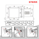 STERR BFS100-BA - 100 mm Kylpyhuoneen Poistotuuletin, 90 m³/h, Musta
