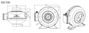 STERR IDC100 - 100 mm Keskipakoistuuletin, Kestävä metallikotelo, 262 m³/h, 51 W