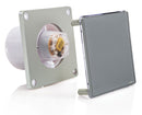 STERR BFS100L-G - 100 mm Kylpyhuoneen Poistotuuletin, LED, 90 m³/h, Harmaa