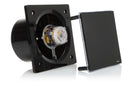 STERR BFS150LT-B - 150 mm Kylpyhuoneen Poistotuuletin, LED + Ajastin, 250 m³/h, Musta