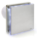 STERR BFS100LT-S - 100 mm Kylpyhuoneen Poistotuuletin, LED + Ajastin, 90 m³/h, Hopea
