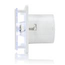 STERR BFS125LT - 125 mm Kylpyhuoneen Poistotuuletin, LED + Ajastin, 160 m³/h, Valkoinen