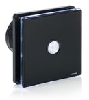 STERR BFS100LP-B - 100 mm Kylpyhuoneen Poistotuuletin, LED + Liiketunnistin, 90 m³/h, Musta